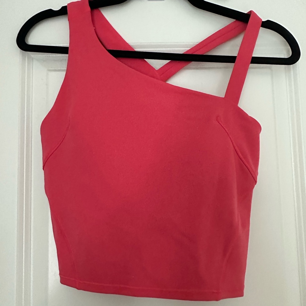 Lululemon Athletica Pink Asymmetrical Tank Top